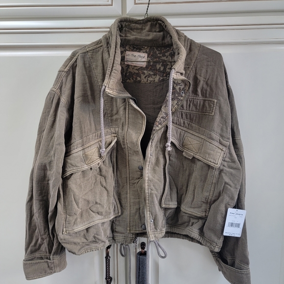 Free People Crop Military Jacket - Picture 1 of 2